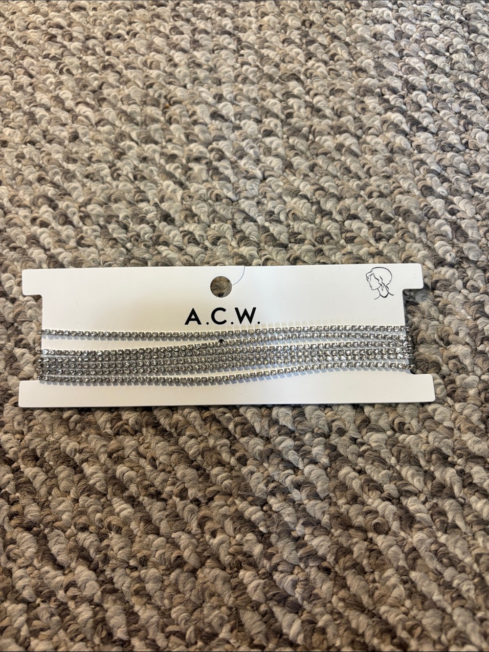 Ardene Silver Multi-Row Rhinestone Choker